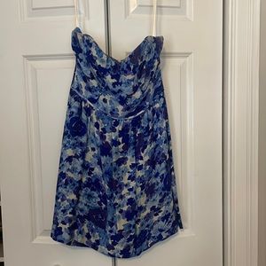 Shoshanna floral blue dress